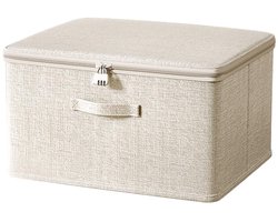 Ibenzoa® Ruime opvouwbare opbergdoos met slot en deksel voor veilig opbergen