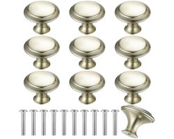 Ibenzoa® Set van 11 Ronde Bronzen Meubelknoppen voor Diverse Interieurstijlen, 27 mm Diameter