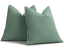 Ibenzoa® Set van 2 Luxe Chenille Kussenhoezen voor Stijlvolle Interieurdecoratie