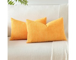 Ibenzoa® Set van 2 Luxe Corduroy Kussenhoezen voor Stijlvolle Interieurdecoratie in Diverse Formaten