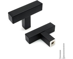 Ibenzoa® Set van 5 stijlvolle zwarte knoppen voor kasten en meubels in huis