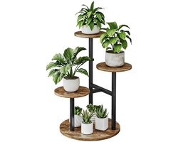 Ibenzoa® Stijlvolle en Robuuste Plantenstandaard voor Binnen met Vier Niveaus