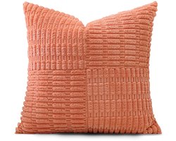 Ibenzoa® Stijlvolle kussenhoes van corduroy met gestreept patroon voor diverse interieurs