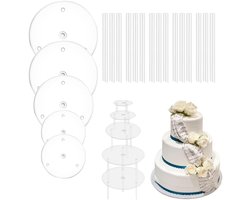 Ibenzoa® taartstandaard set met drie etages voor feestelijke gelegenheden