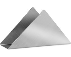 Ibenzoa® Tafelservethouder Driehoekig Vrijstaand RVS Servettendispenser Voor Keuken En Eettafel Zilver