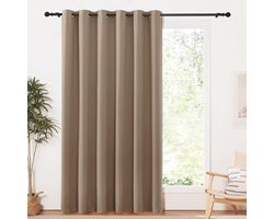 Ibenzoa® Thermisch Geïsoleerde Verduisterende Gordijnen Cappuccino 210x200 cm met Ringen