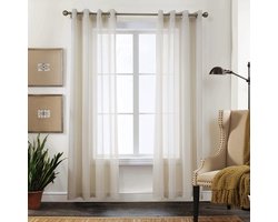 Ibenzoa® Transparante gordijnen met ringen voor een stijlvolle en lichte inrichting