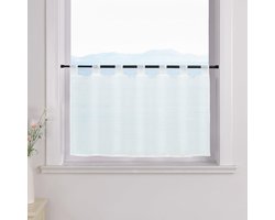 Ibenzoa® Transparante Vitrage Gordijn met Lussen voor Keuken of Bistro, 45 x 120 cm