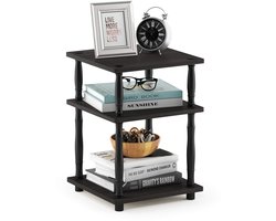 Ibenzoa® Veelzijdig houten rek met drie niveaus in espressokleur voor elke ruimte