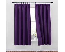 Ibenzoa® Verduisterende Gordijnset Met Plooiband, Thermisch En Geluidsisolerend Voor Slaapkamers