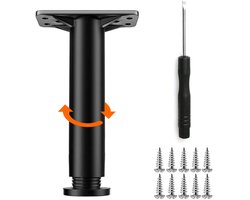 Ibenzoa® Verstelbare metalen meubelpoten met hoogte-instelling tot 42 cm voor diverse meubels