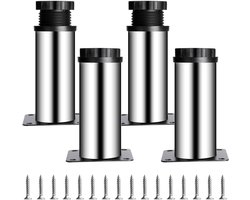 Ibenzoa® Verstelbare meubelpoten set van 4 voor diverse meubels en vloeren, 10 cm hoogte