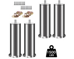 Ibenzoa® Verstelbare roestvrijstalen meubelpoten set van 4 voor veelzijdig gebruik