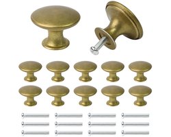 Ibenzoa® Vintage Meubelknoppen Set van 12, Goudkleurig, Retro Stijl, Geschikt voor Diverse Meubels en Kastjes