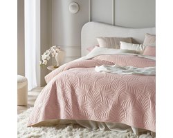 Ibenzoa® Zachte en Comfortabele Poederroze Fleece Dekbedspreidingsset - 170 x 210 cm