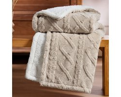 Ibenzoa® Zachte en Warme Deken van Sherpa Fleece voor Bank en Slaapkamer