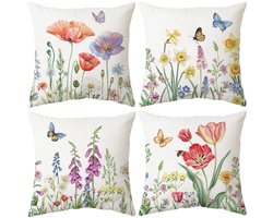 Ibenzoa® Zachte Fluweel Kussenslopen - Decoratieve Kussenhoezen 45x45cm - Perfect voor Bank, Slaapkamer en Auto