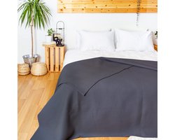Ibenzoa® Zachte Wafelpiqué Sprei van Hoogwaardig Katoen voor Stijlvolle en Comfortabele Woonkamers