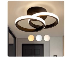 IBETTERTEC LED Plafondlamp Dimbaar 3-Kleurig – Rond 27cm voor Woonkamer, Keuken en Gang – Vast LED, Koudwit/Natuurlijk/Warmwit