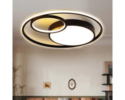 IBETTERTEC LED Plafondlamp Ø40cm - Dimbaar met Afstandsbediening - 48W 3000-6500K - Moderne Ronde Plafondverlichting voor Woonkamer, Slaapkamer, Kantoor en Eetkamer
