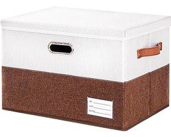 IBETTERTEC - Opbergbox 43*30*30cm - Opbergmand 40L met deksel - Groot - handvatten - opvouwbaar - Wasbaar - 1 stuk - opbergbak met deksel, opbergkubus, klapbox - Opvouwbare box voor kleding en speelgoed