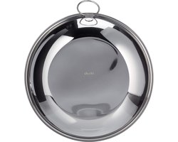 ibili 714522 Kampeerbord met ophangring 22 cm roestvrij staal, zilver, 22 x 22 x 6 cm