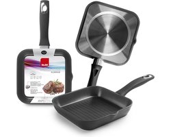 Ibili Induplus Grillpan - Aluminium - 18x18cm