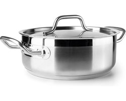 ibili Steel Sauspan 18/10 RVS 1,5L - Geschikt voor Alle Kookplaten - Ovenbestendig tot 180°C - Multi-Layer Bodem - Kunststof Handvat met Logo