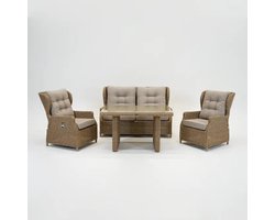 Ibiza loungeset rattan 4dlg