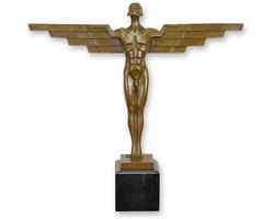 Icarus - Bronzen Beeld - Art Deco - Kunst Sculptuur - Mythologie - Brons Beeldje - Decoratie - 10x46x44