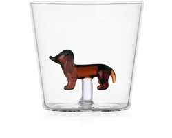 Ichendorf Glas 350ml – Handgemaakt met Basset Hond Design