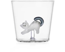 Ichendorf Tabby Cat glas witte poes met grijze staart