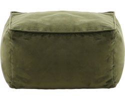 icon - Amara - Fluwelen Hocker - Olijfgroen - 40x24x40 - Binnen
