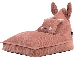 icon - Kinderzitzak Stoel Konijn - Ribfluweel - Roze