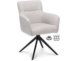 Icon Living - Armstoel Mare - Sof Mito Natural - Leg Black