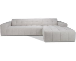 Icon Living - Bank Fika Hoekcombinatie 2.5-zits - Longchair Voorstaand Rechts Stof Mito Natural