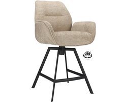 Icon Living - Barkruk Lux ZH 65 Stof Movie Desert Leg Black 360° Return-system