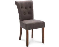 Icon Living - Stoel Dora - Stof Bruin - Poot Eiken Smoke