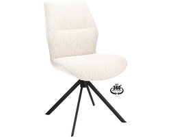 Icon Living - Stoel Lux - Stof Lodge Linen - Leg Black 360° Return-System