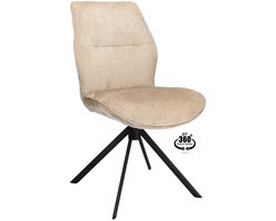 Icon Living - Stoel Lux - Stof Movie Desert - Leg Black 360° Return-System