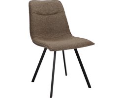 Icon Living - Stoel Nola - Stof Alpine Brown - Poot Zwart