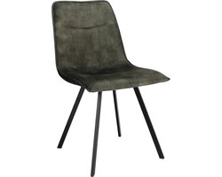 Icon Living - Stoel Nola - Velvet Adore Hunter - Poot Zwart