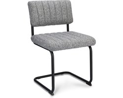 Icon Living - Stoel Vick - Stof Oasis Grey - Frame Zwart