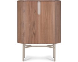 Icon Living - Wandkast Sarah 011 - 95x50x130 Walnoot Poot Creme