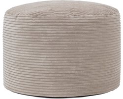 icon "Milano" Corduroy Hocker, Beige, XXL Zitzak Stoel met Vulling, Poef, Woonkamerzitzakken