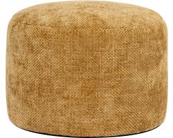 icon - Milano Poef - Ronde Zitzak Hocker - Chenille - Geel