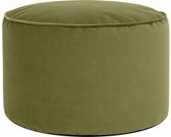 icon - Milano Poef - Ronde Zitzak Hocker - Fluweel - Olijfgroen