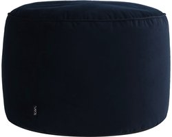 icon - Milano - Ronde Poef - Fluwelen - Marineblauw - 55x35x55 - Binnen