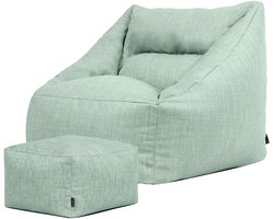 icon - Natalia XL Zitzak Fauteuil met Poef - Binnen en Buiten - Saliegroen