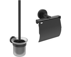 Ideal Standard – IOM Accessoireset, Closetrolhouder en Closetborstelgarnituur, Matzwart